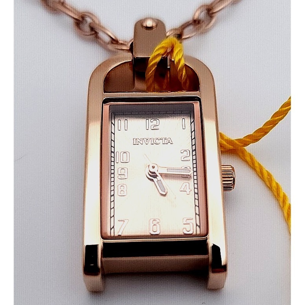 Invicta Mini Angel 49936 Pendant Watch Necklace Rose Gold Women's New - Picture 3 of 11